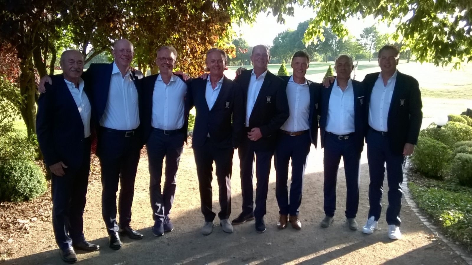 Andreas Klippel (Kapitän/GVSH-Seniorenwart), Dr. Nikolai Ulrich (GC Kitzeberg), Dr. Martin Ackerhans (GC Sylt), Ralf Lambracht (GC Altenhof), Stefan Sievert (GC Sylt), Rainer Feddersen (GC Sylt), Bahman Khosravi (GC Sylt) und Christoph Eltester (Kitzeberg)